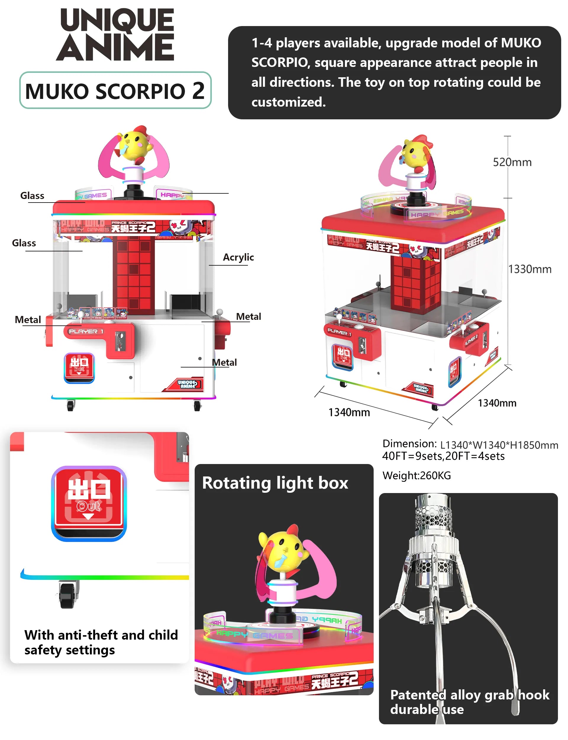 Scorpio 4 Player crane