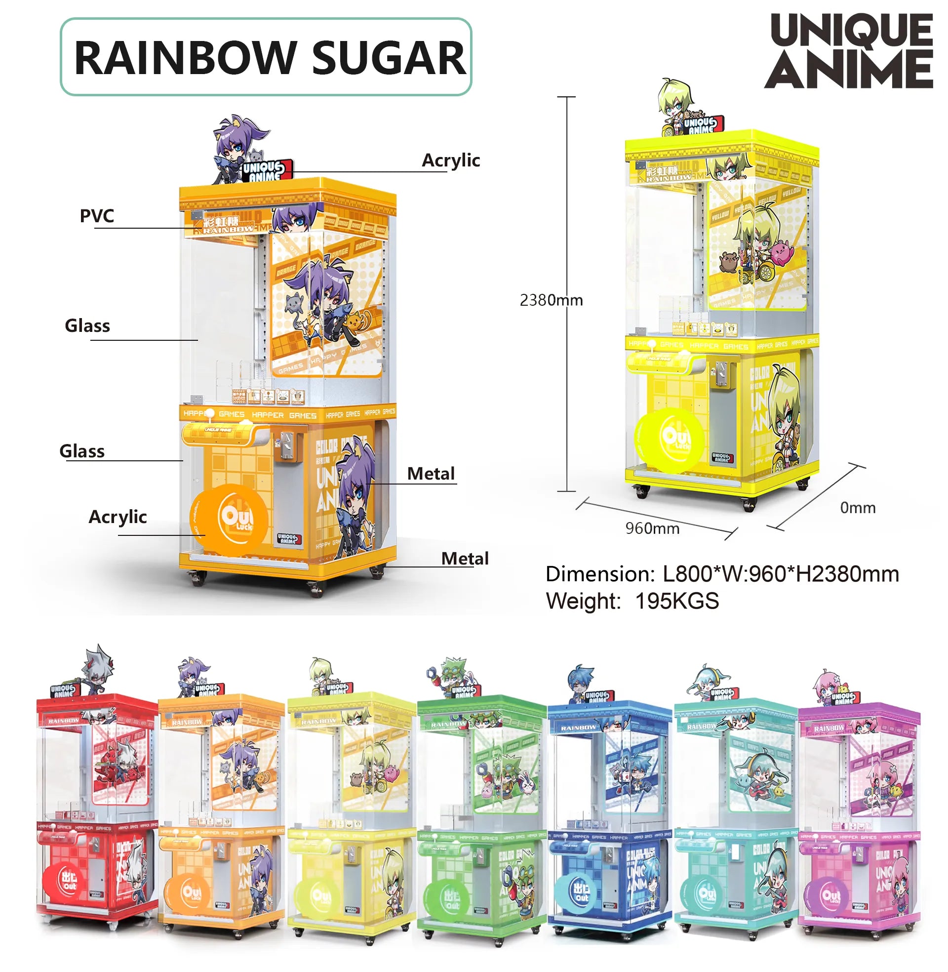 Rainbow Crane - Claw machine